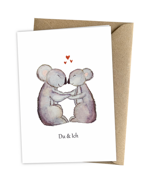 Liebeskarte Koalas verliebt